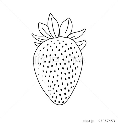 strawberry drawing outline