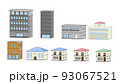 様々な建物立体図イラストセット 93067521