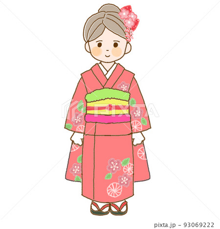 七五三 着物を着た女の子 七五三 着物を着た女の子 93069222