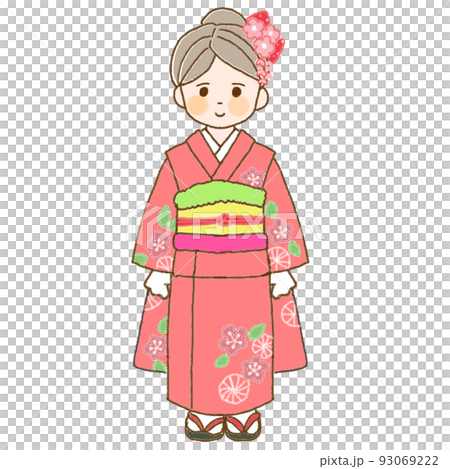 七五三 着物を着た女の子 七五三 着物を着た女の子 93069222
