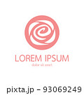 pink rose logo design template 93069249