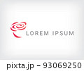 orange pink rose logo design template 93069250