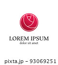 orange pink rose logo design template 93069251