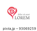 orange pink rose logo design template 93069259