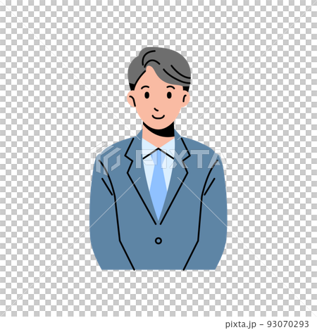 スーツ姿の手を前にした男性のバストアップ　線なし 93070293