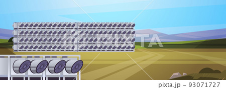 Decarbonization carbon dioxide capture and storage separating atmosphere fan and filter pure CO2 save planet concept 93071727
