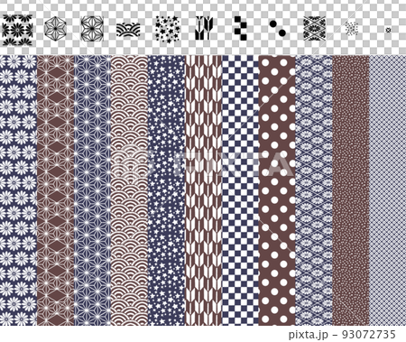 Hand-drawn illustration of Japanese pattern (+ bonus) 93072735