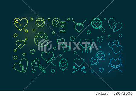 Lovesickness vector colored outline illustration or banner Lovesickness vector colored outline illustration or banner 93072900