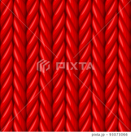Red Whool Knitted Seamless Pattern Texture. Vector 93073066