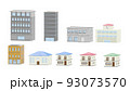 様々な建物立体図イラストセット 93073570