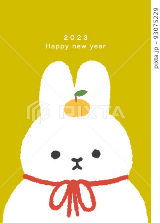 2023年 兔年 年賀状テンプレート 2023年 兔年 年賀状テンプレート 93075229