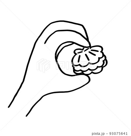 トゥンカロンを持つ手 白黒 シェルマカロン 韓国スイーツ アイコン トゥンカロンを持つ手 白黒 シェルマカロン 韓国スイーツ アイコン 93075641