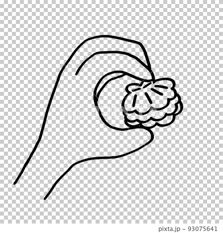 トゥンカロンを持つ手 白黒 シェルマカロン 韓国スイーツ アイコン トゥンカロンを持つ手 白黒 シェルマカロン 韓国スイーツ アイコン 93075641