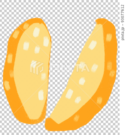 fries potatoes breakfast food set elements hand drawn doodle minimal style pastel color illustration 93077612
