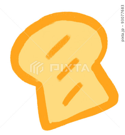 Bread toast breakfast food set elements hand drawn doodle minimal style pastel color illustration Bread toast breakfast food set elements hand drawn doodle minimal style pastel color illustration 93077683