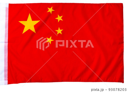 Close up of red flag of China 93078203