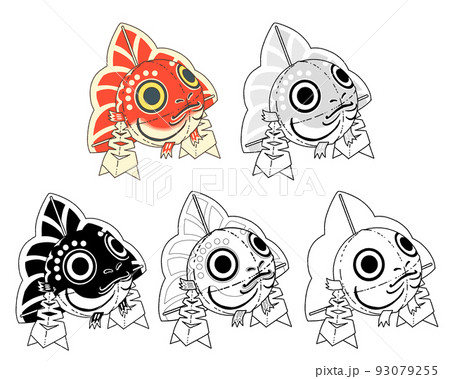 金魚ねぶたの手書きイラスト 93079255