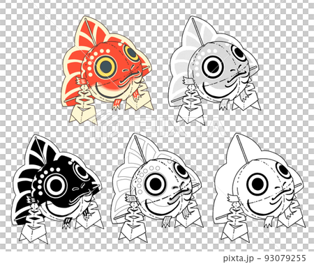 金魚ねぶたの手書きイラスト 93079255