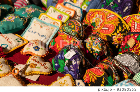 Stall with Portuguese souvenirs and gifts Stall with Portuguese souvenirs and gifts 93080555