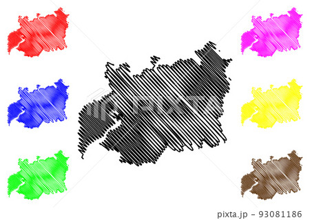 Gloucestershire map vector 93081186