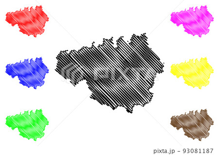 Greater Manchester map vector 93081187