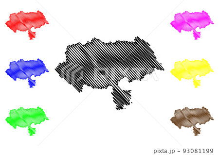 North Yorkshire map vector 93081199