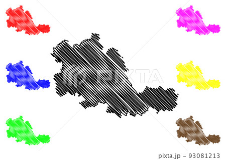 West Midlands (county) map vector 93081213