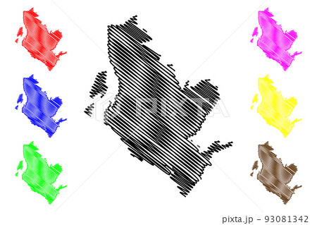 North Ayrshire map vector North Ayrshire map vector 93081342