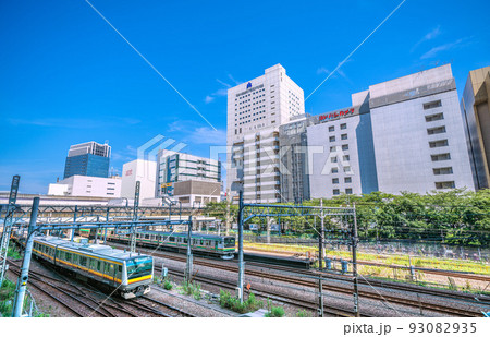 日本の川崎都市景観 川崎駅や川崎日航ホテル、ルフロン川崎などを望む 日本の川崎都市景観 川崎駅や川崎日航ホテル、ルフロン川崎などを望む 93082935