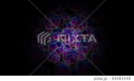 4k　イラスト背景　泡　バブル　暗闇　黒　赤　red　black　バーチャル背景　メタバース背景 93083348