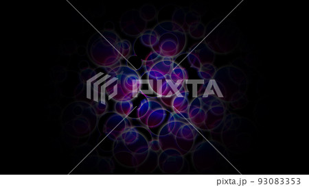 4k　イラスト背景　泡　バブル　暗闇　黒　赤　red　black　バーチャル背景　メタバース背景 93083353