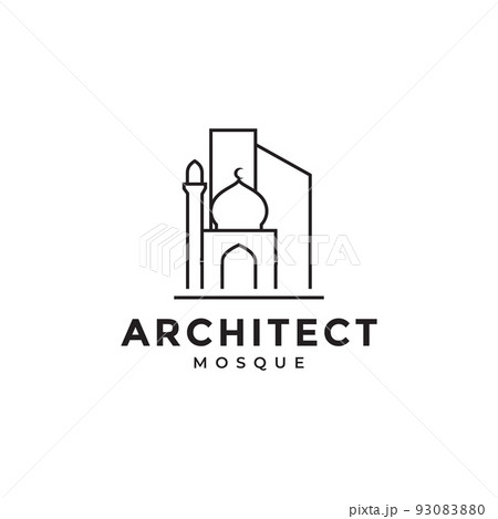 minimalist architect mosque icon logo design minimalist architect mosque icon logo design 93083880