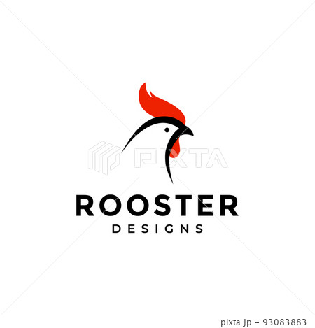 minimalist modern head rooster logo design minimalist modern head rooster logo design 93083883