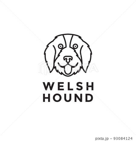 head happy dog welsh hound logo head happy dog welsh hound logo 93084124