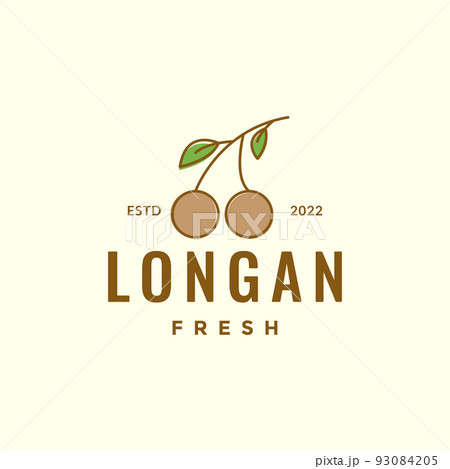 colored longan fruit minimal logo colored longan fruit minimal logo 93084205
