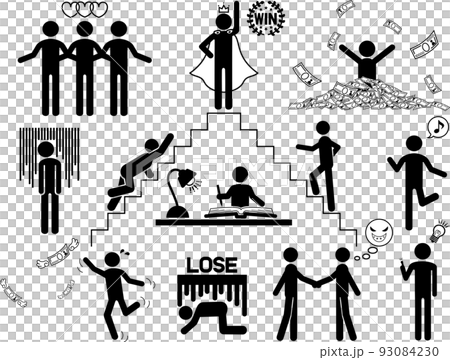 ピクトグラム 成功と挫折 サクセスストーリー ビジネス 人生 WIN LOSE ピクトグラム 成功と挫折 サクセスストーリー ビジネス 人生 WIN LOSE 93084230