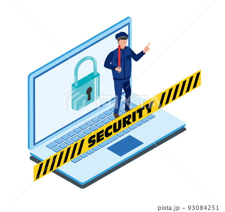 PCの強固なセキュリティイメージ 93084251