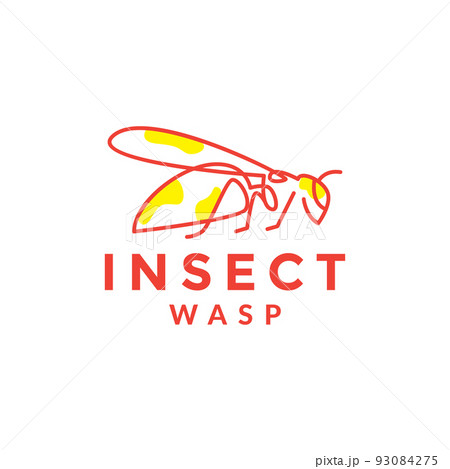 lines abstract insect wasp logo design 93084275