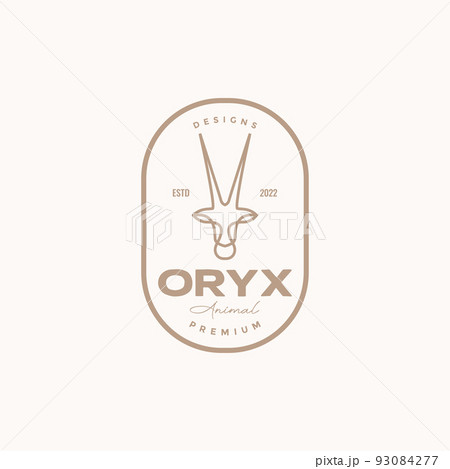 skull oryx logo design badge 93084277