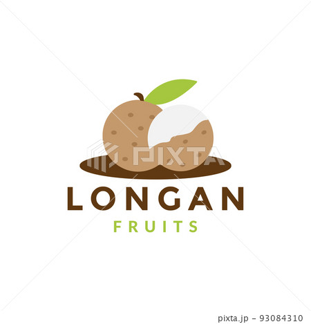 fresh longan fruit logo design 93084310