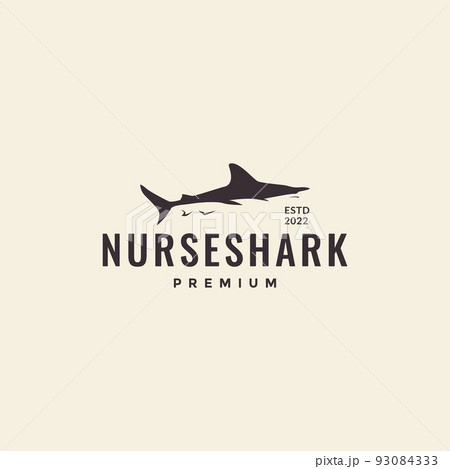 fish nurse shark vintage logo fish nurse shark vintage logo 93084333