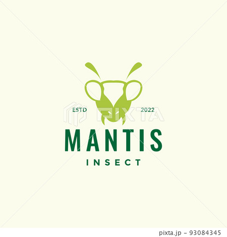 head insect mantis logo design 93084345