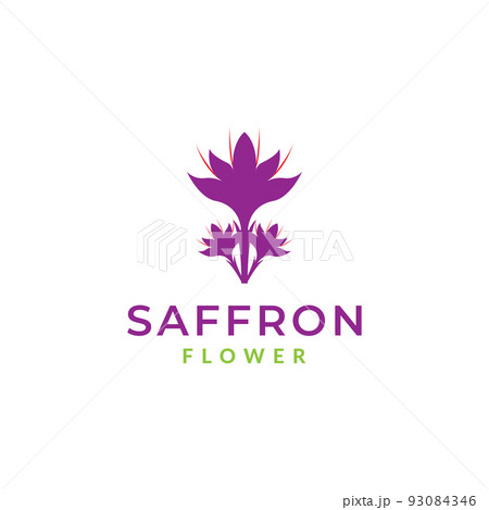 flower saffron modern abstract logo 93084346