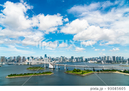 【東京都】夏の晴天のお台場(8月) 【東京都】夏の晴天のお台場(8月) 93085605