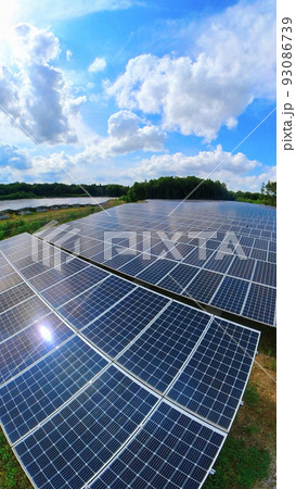 ソーラー太陽光発電SDGs パノラマ撮影 小宇宙と惑星撮影 ソーラー太陽光発電SDGs パノラマ撮影 小宇宙と惑星撮影 93086739
