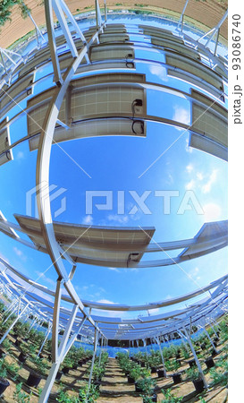 ソーラー太陽光発電SDGs パノラマ撮影 小宇宙と惑星撮影 ソーラー太陽光発電SDGs パノラマ撮影 小宇宙と惑星撮影 93086740