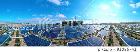 ソーラー太陽光発電SDGs パノラマ撮影 小宇宙と惑星撮影 ソーラー太陽光発電SDGs パノラマ撮影 小宇宙と惑星撮影 93086743