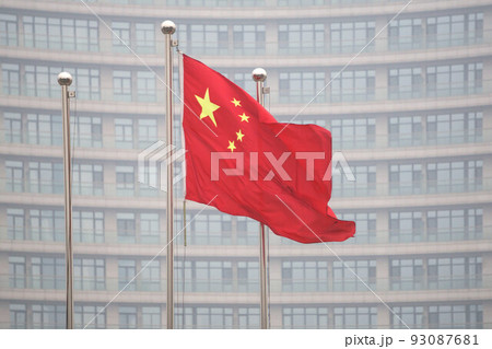 中国国旗　政府イメージ 93087681
