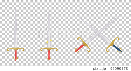 クールでキュートな剣のイラストセット01 クールでキュートな剣のイラストセット01 93090578