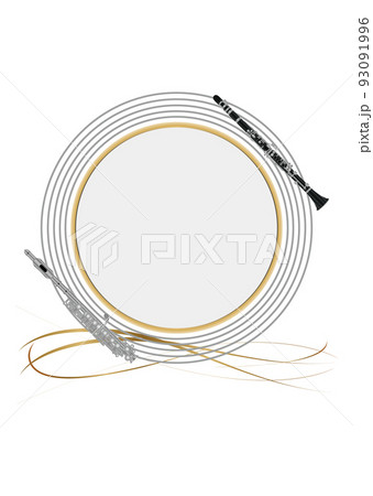 楽器と五線譜 楽器と五線譜 93091996